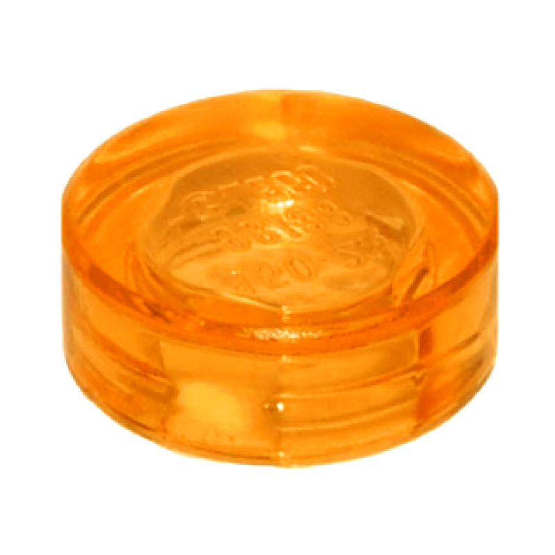 Tegel, Rond 1x1 Trans Orange